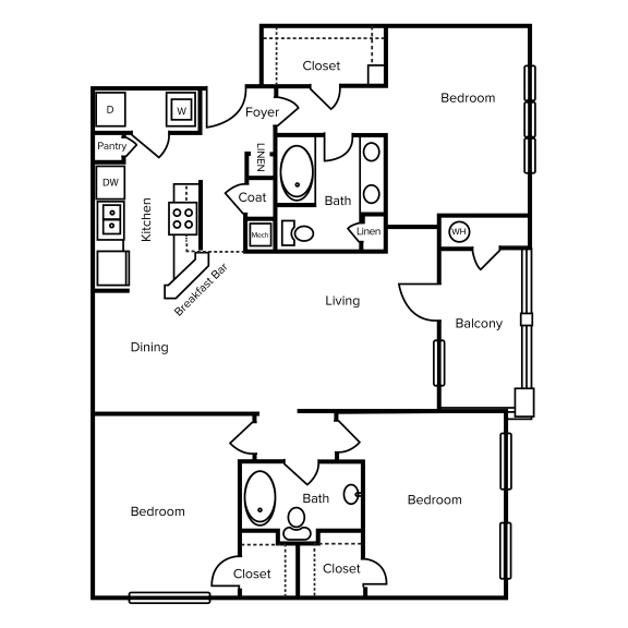 1 Bedroom Apartments County Brentwood Downs